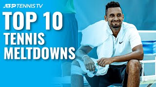 Top 10 ATP Tennis Meltdowns amp Angry Moments [upl. by Annalee786]