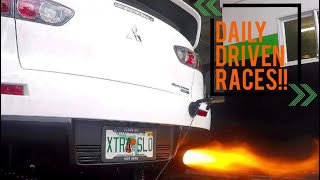 600Hp Daily Driven Evo X Vs Silly V8’s [upl. by Eyot705]