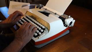 1970 Sears Constellation II SCM typewriter at work [upl. by Bobbie615]