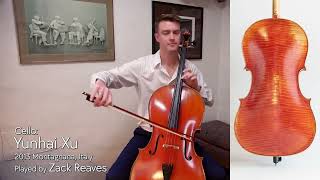 Yunhai Xu 44 cello quotSleeping Beautyquot Montagnana 2013  Zack Reaves  at the Metzler Violin Shop [upl. by Yllil]