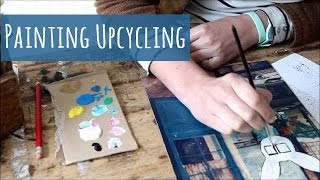 Upcycle a painting low budget art tutorial [upl. by Nnaj752]