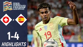 Switzerland vs Spain 14 Highlights UEFA Nations League 202425 [upl. by Noitsuj]