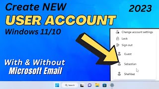 How to Create Multiple User Accounts in Windows 1011 2023 NEW [upl. by Einnus]