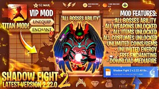 Shadow Fight 2 Mod Apk  Vip 7 mod Everything Unlocked  Unlimited Gems amp CoinMax lv 52Mediafire [upl. by Rochemont351]