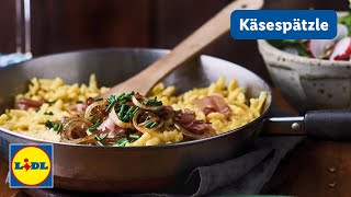 Einfache Käsespätzle  7 Zutaten  Lidl Kochen [upl. by Yasmeen85]